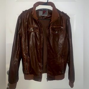 Mens Faux Leather Jacket & DISCOUNTED SHIPPING!